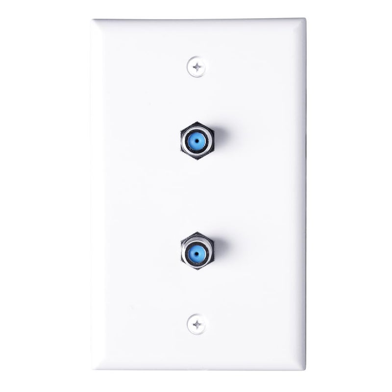 Skywalker Single-Gang Wall Plate with Dual 3.0 GHz F-81 Connector (White) - Image 5